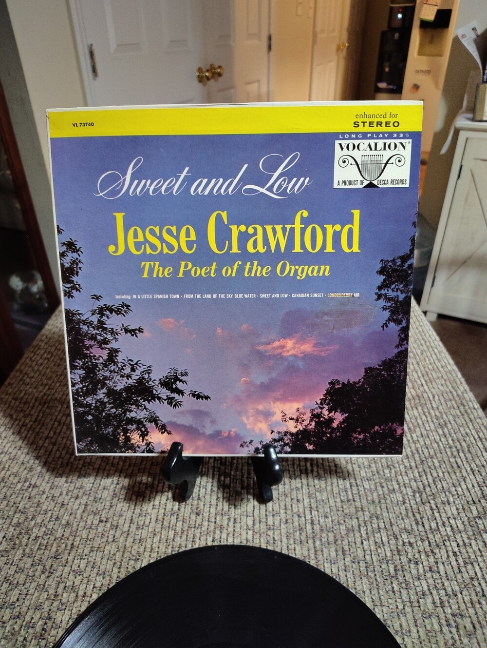 Jesse Crawford Sweet And Low LP Vinyl Vocalion VL73740 The Poet Of The Organ